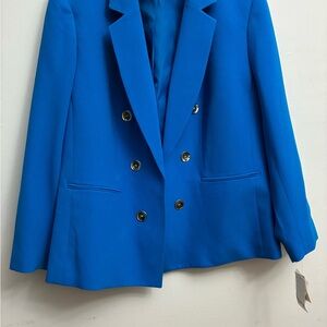Bar III Women's Vibrant Blue Double-Breasted Blazer